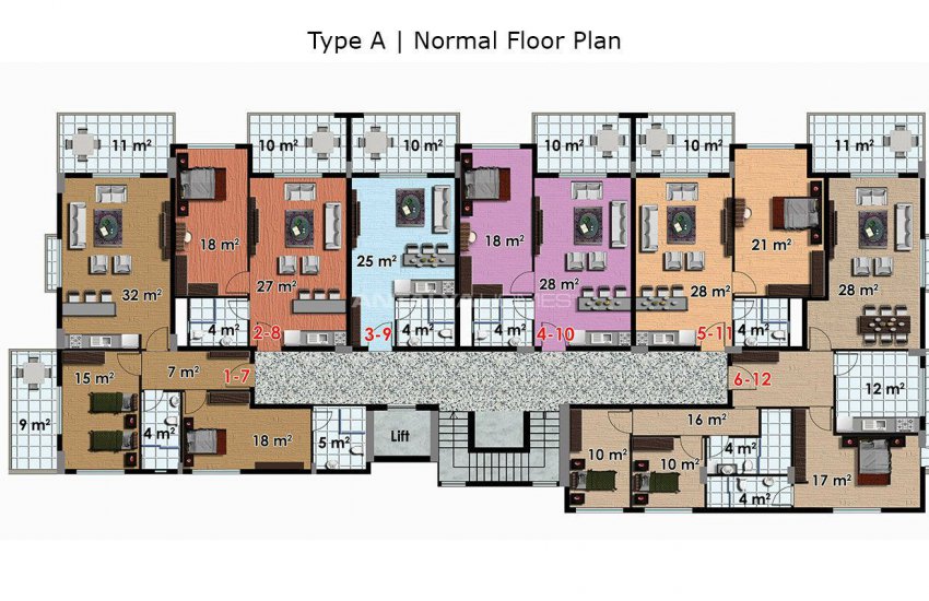 Stylish Designed Key-ready Apartments in Alanya Turkey 33