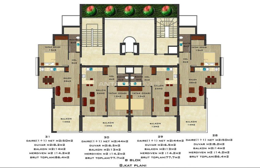 Quality Apartments Surrounded by Social Amenities in Alanya 37