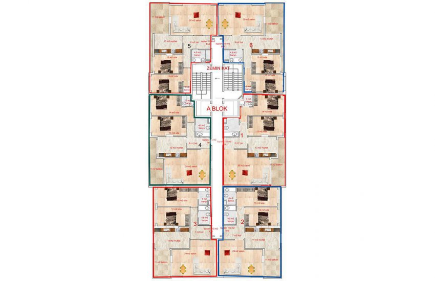 Berg Und Meerblick Wohnungen In Alanya Zentrum 38