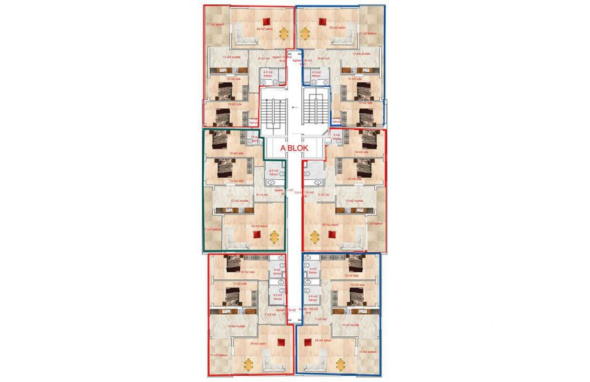 Berg Und Meerblick Wohnungen In Alanya Zentrum 39