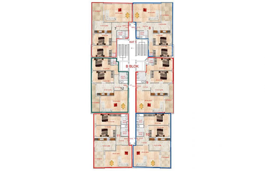 Berg Und Meerblick Wohnungen In Alanya Zentrum 40