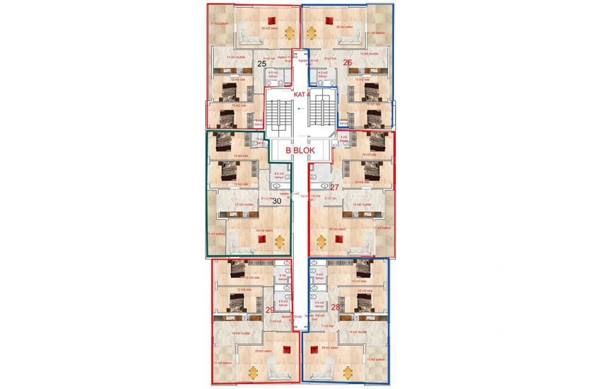 Berg Und Meerblick Wohnungen In Alanya Zentrum 42