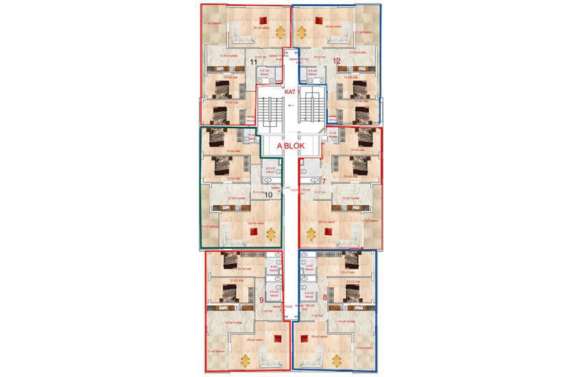 Berg Und Meerblick Wohnungen In Alanya Zentrum 36