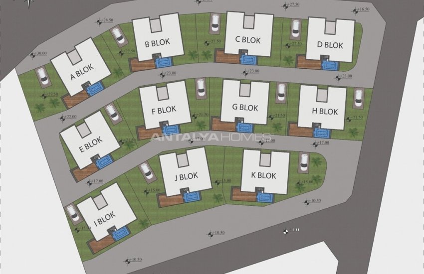 Brand New Villas in a High-quality Complex in Alanya Bektas 17