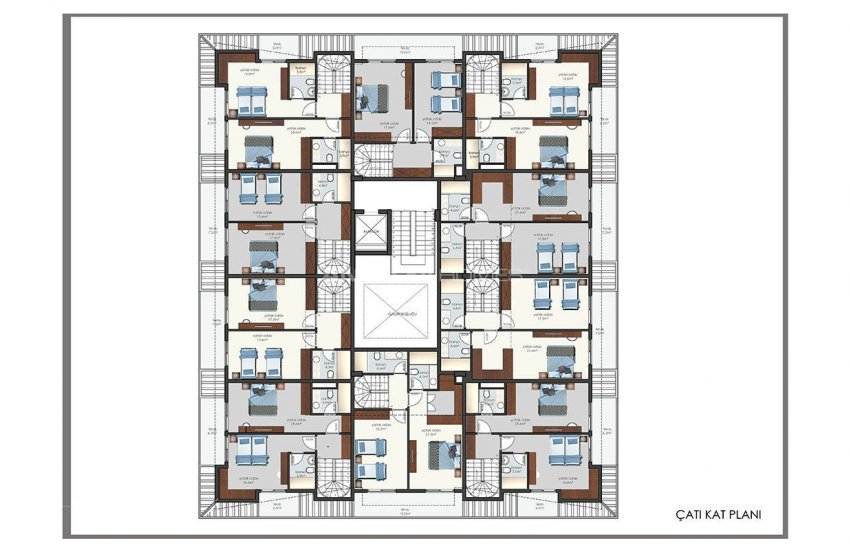 Современные Квартиры в 250 м от Пляжа в Центре Алании 46