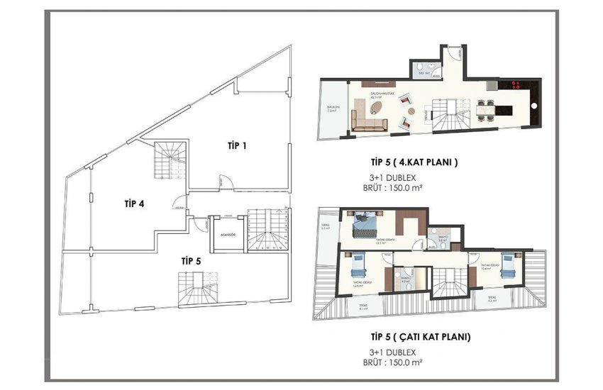 Современные Квартиры в 250 м от Пляжа в Центре Алании 49