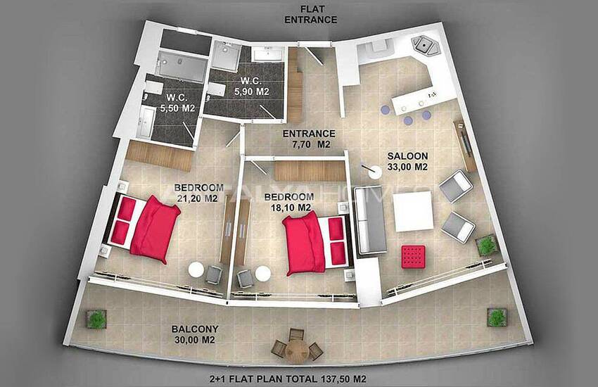 Unieke Appartementen Panoramisch Zeezicht In Kargicak 26