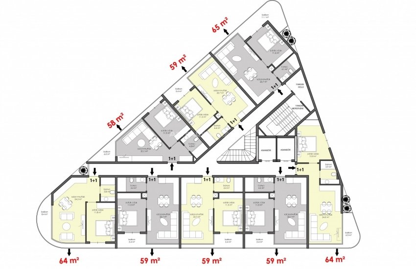 Alanya'nın Merkezinde Kleopatra Plajı'na Yakın Daireler 35