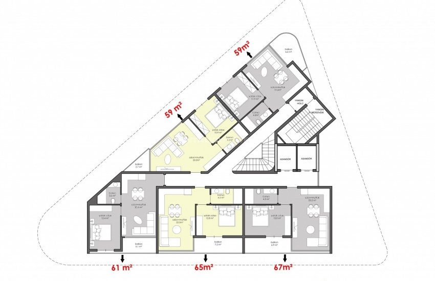 Alanya'nın Merkezinde Kleopatra Plajı'na Yakın Daireler 36