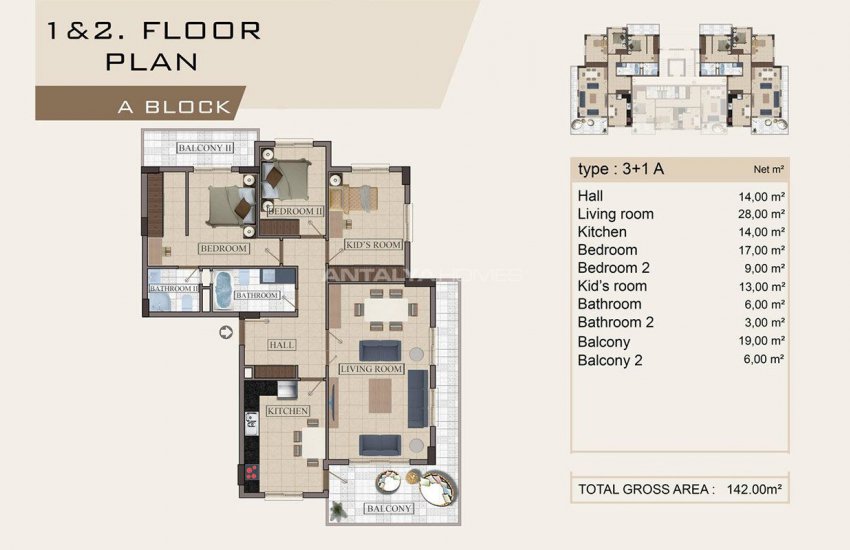 Charming Property with Separate Kitchen in Alanya Oba 11