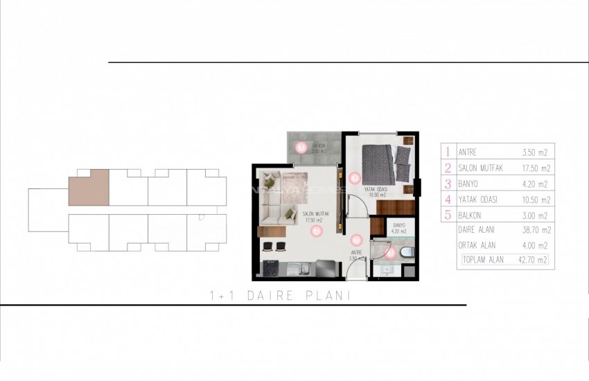 Central Alanya Real Estate for Sale in Tosmur 15