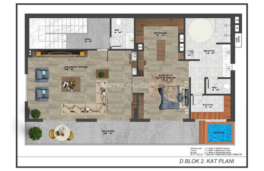 Cozy Detached Villas with Castle and Sea Views in Alanya 45