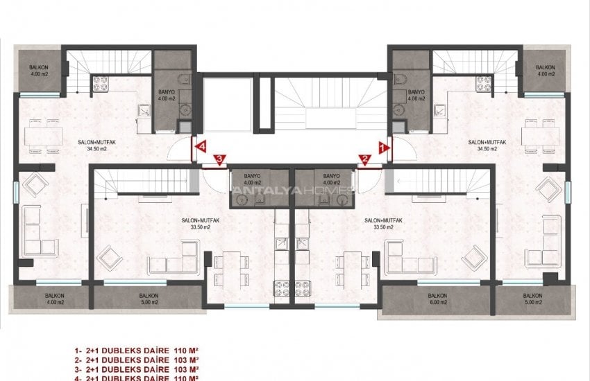 Alanya Mahmutlar'da Naula Antik Kenti'n Yanında Butik Proje 12