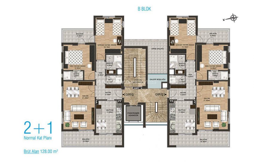 New Apartments with Separate Kitchen in Kepez Antalya 30