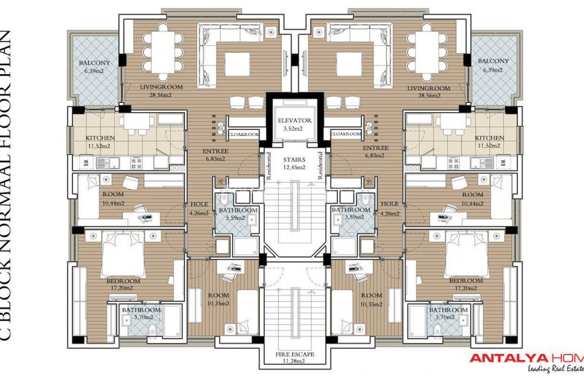 Modern Flats with Heating System in Konyaalti Antalya 38