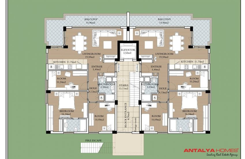 Modern Flats with Heating System in Konyaalti Antalya 39