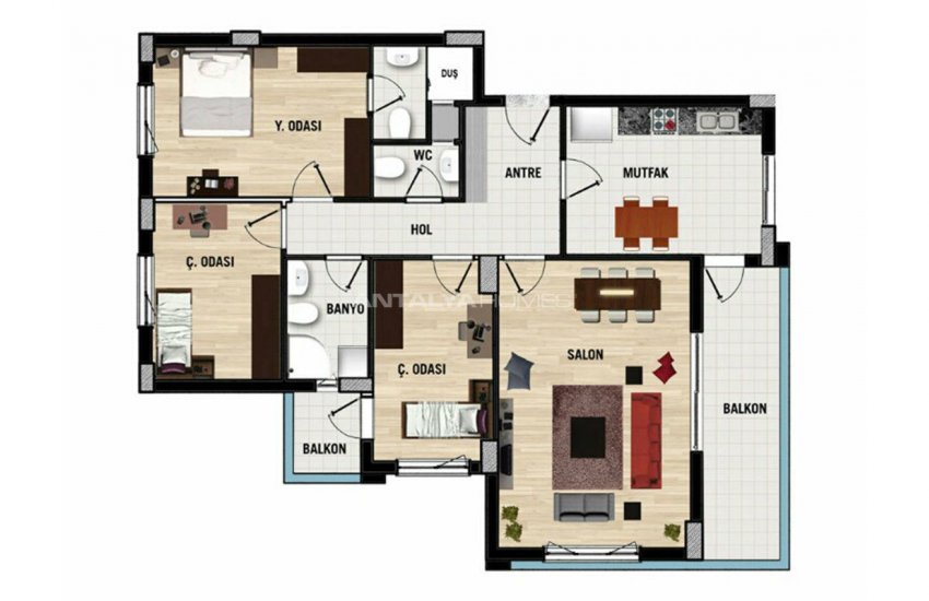 شقق حديثة البناء في دوشمالتي أنطاليا 38