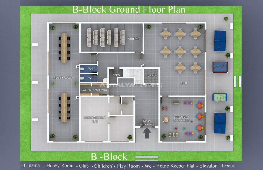 Seafront Alanya Apartments with Rich Social Facilities 50