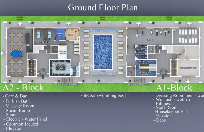 Seafront Alanya Apartments with Rich Social Facilities 42