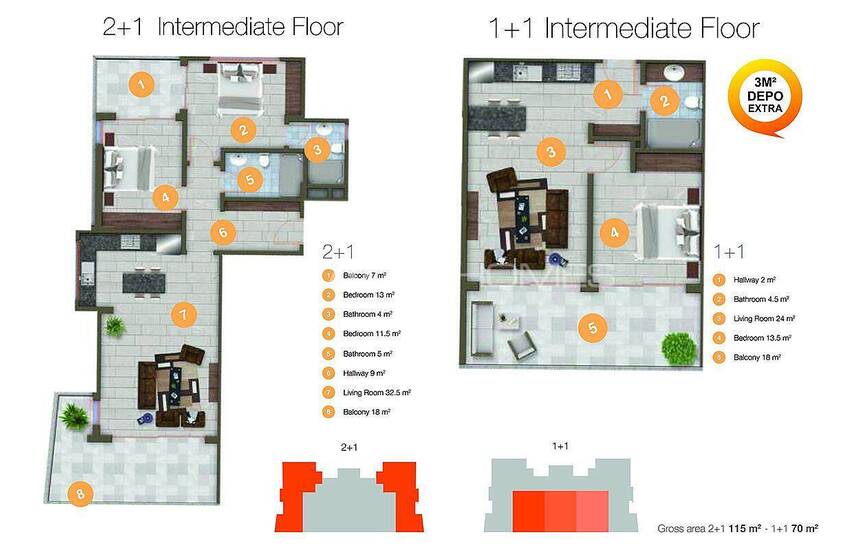 Excellent Apartments in the Attraction Center of Alanya 55