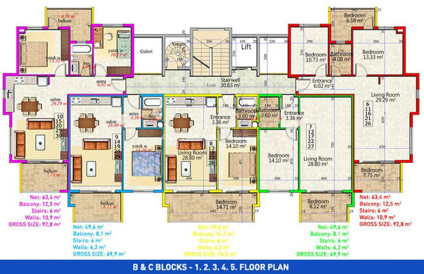 Well Located Apartments 550 Mt to the Beach in Avsallar 31