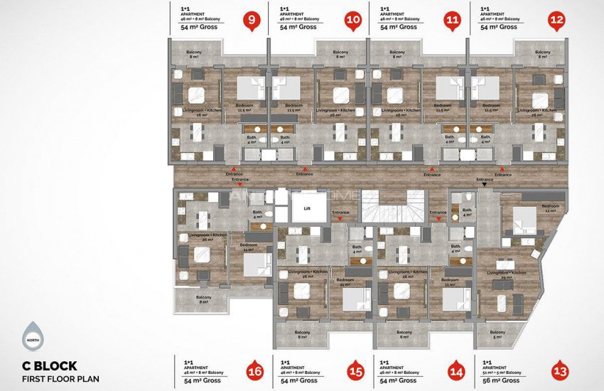 Slimme Appartementen Met Luxe Faciliteiten In Alanya 59