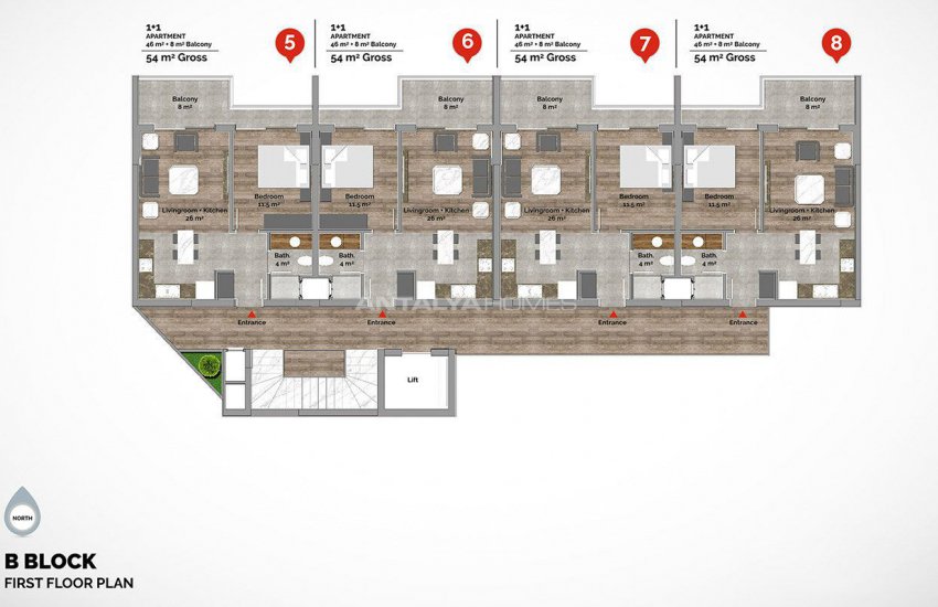 Slimme Appartementen Met Luxe Faciliteiten In Alanya 53