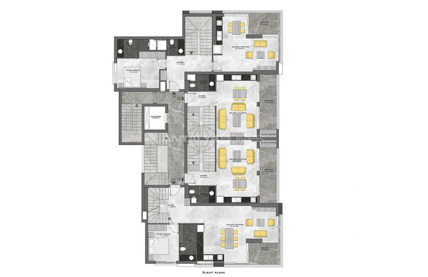 Alanya Mahmutlar'da Denize 350 Mt Modern Daireler 27