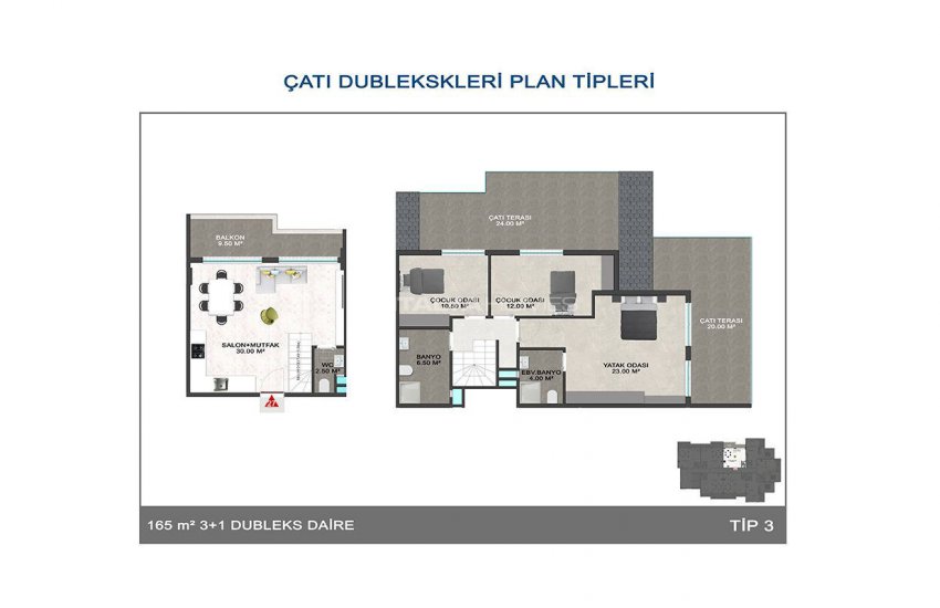 Investment Apartments 100 Mt to the Sea in Kargicak Alanya 30