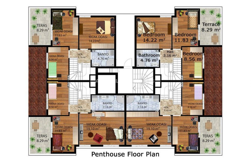 Apartments in Antalya at a Favorable Location of Konyaalti 37