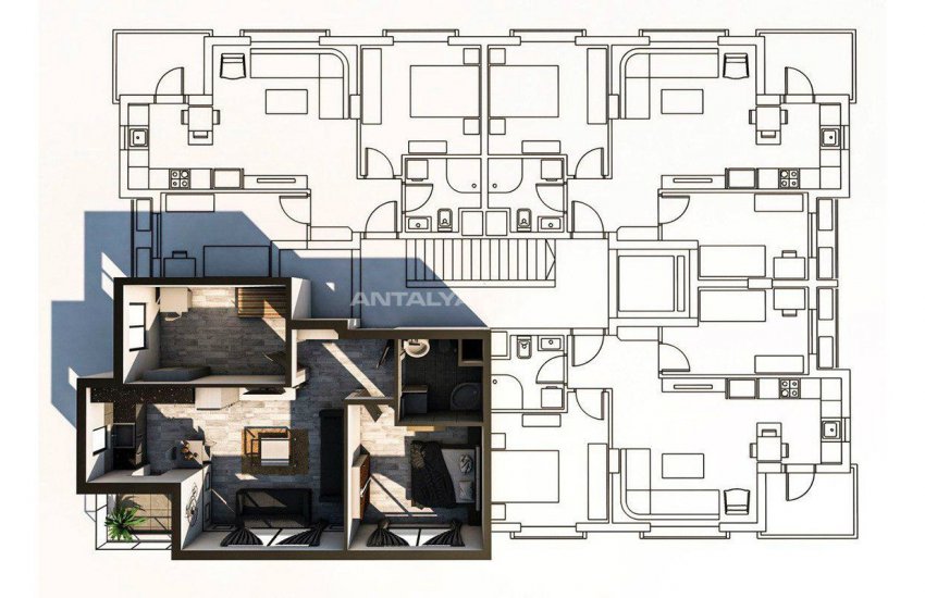New-built Modern Apartments in Antalya Konyaalti 15
