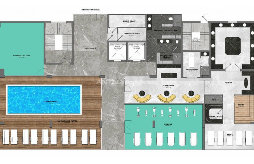 Квартиры в Алании Авсаллар в Комплексе с Концепцией Отеля 5 Звезд 18