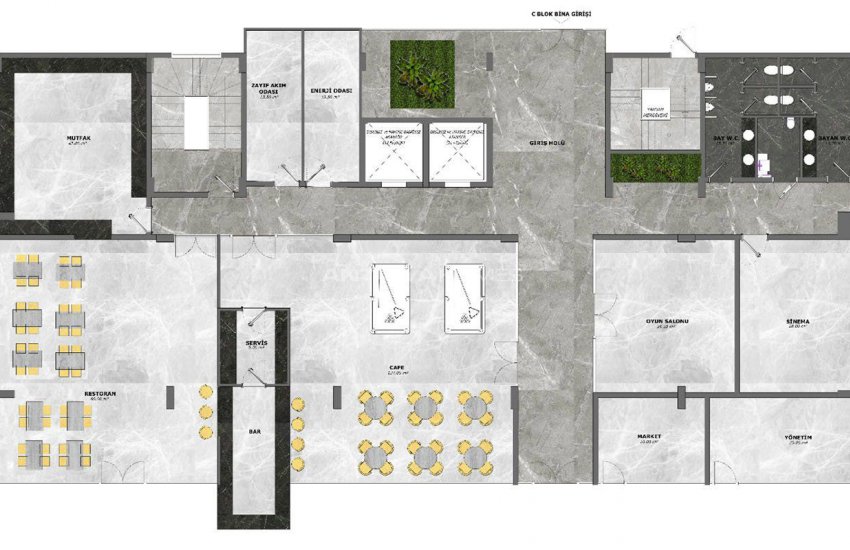 Квартиры в Алании Авсаллар в Комплексе с Концепцией Отеля 5 Звезд 19