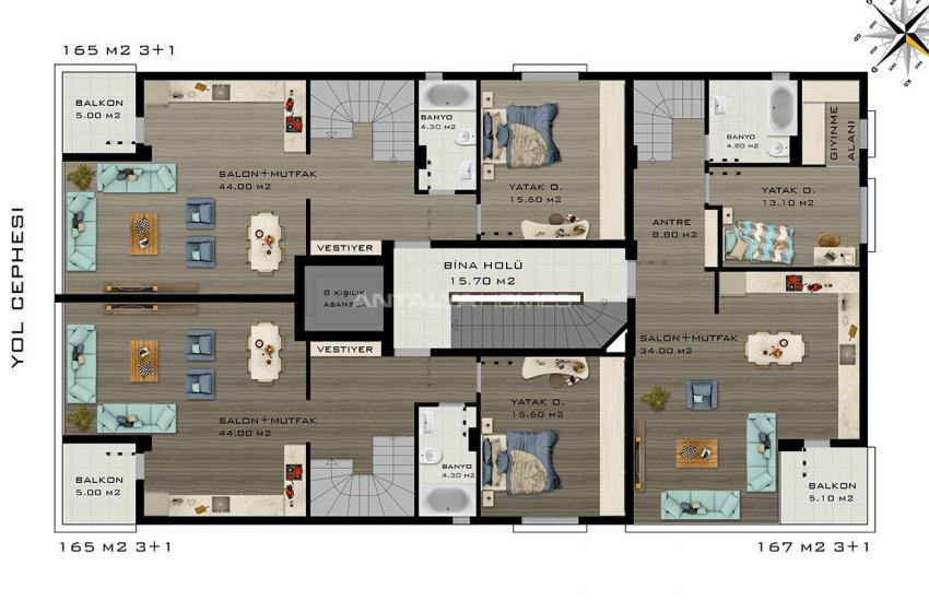 Konyaalti Flats Just 5 Minutes Distance to the Beach 39