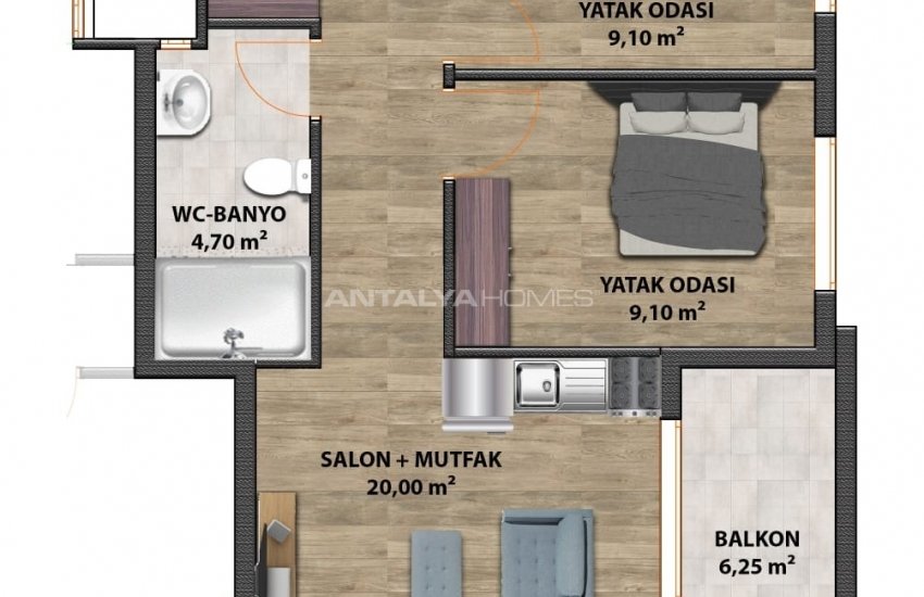 Квартиры в Новостройке Рядом с Пляжем в Коньяалты, Анталия 13