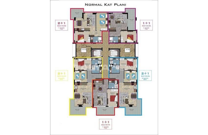 Alanya Mahmutlar’da Denize Sıfır Yeni Daireler 33
