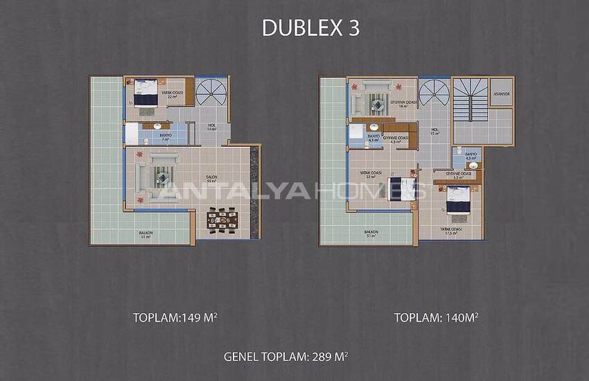 Zee En Natuur Zicht Duplex Appartementen In Alanya Centrum 30