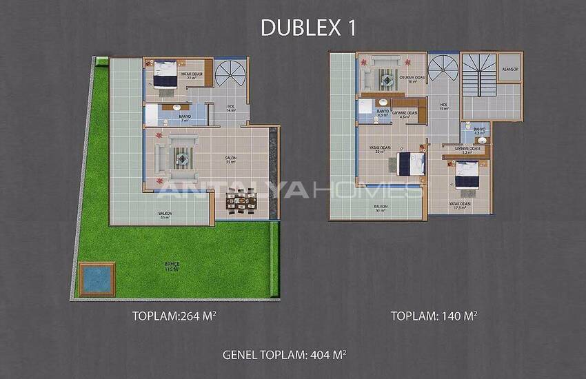 Zee En Natuur Zicht Duplex Appartementen In Alanya Centrum 29
