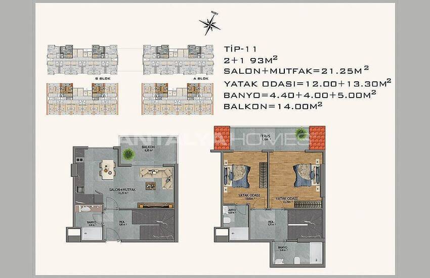 Avsallar Alanya’da Doğa ve Deniz Manzaralı Yeni Daireler 43