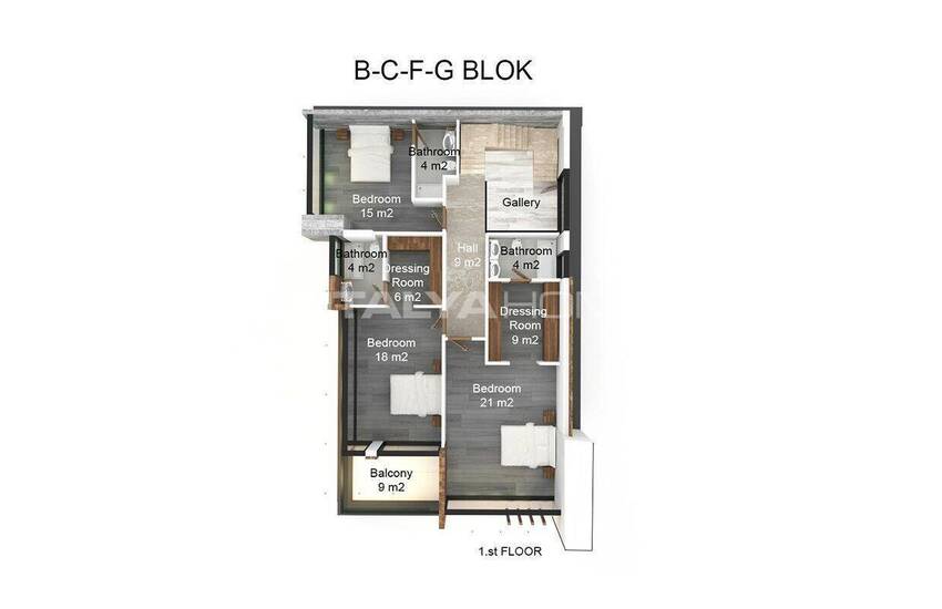 Отличные отдельные виллы с видом на море в Каргыджаке, Алания 25