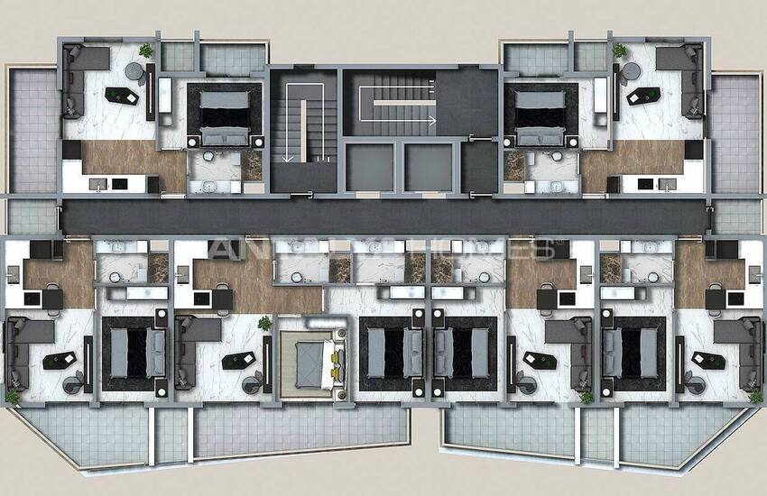 Exklusiva Fastigheter I Deluxe-komplexet I Alanya 35