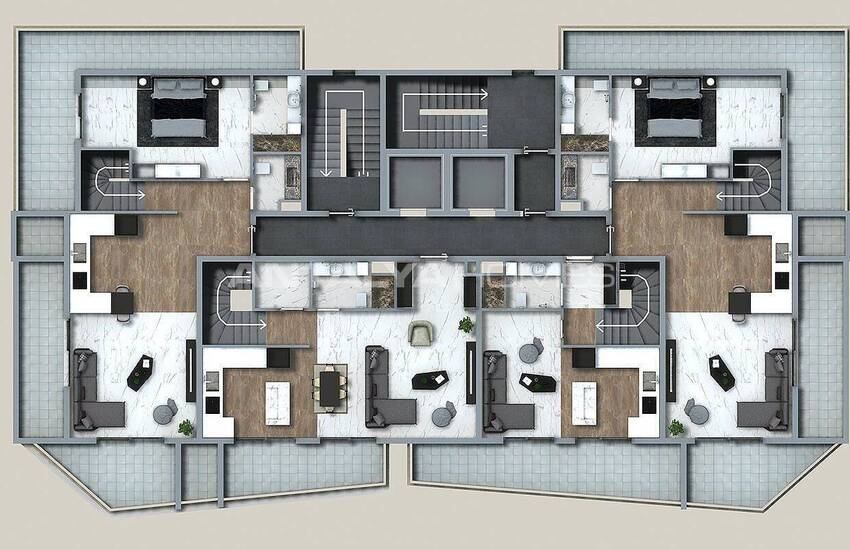 Exklusiva Fastigheter I Deluxe-komplexet I Alanya 37