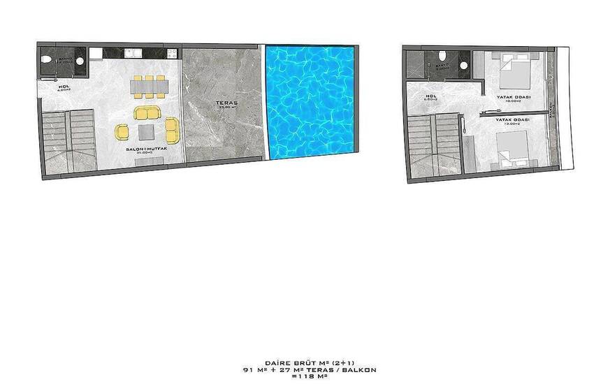 Luxueux Appartements Avec Vue Sur Mer À Kargicak Alanya 53