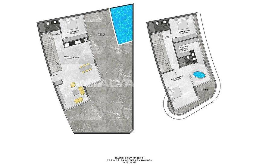 Luxueux Appartements Avec Vue Sur Mer À Kargicak Alanya 34