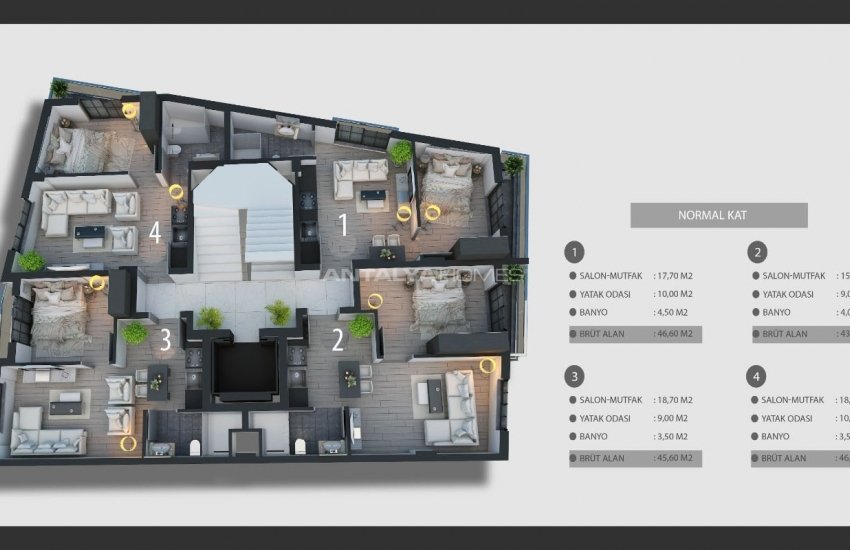 Central Apartments 350 Meter Van De Zee In Antalya 8