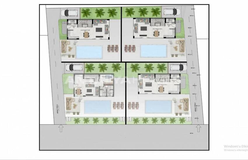 Sea and Nature-view Houses with Pools in Alanya 26