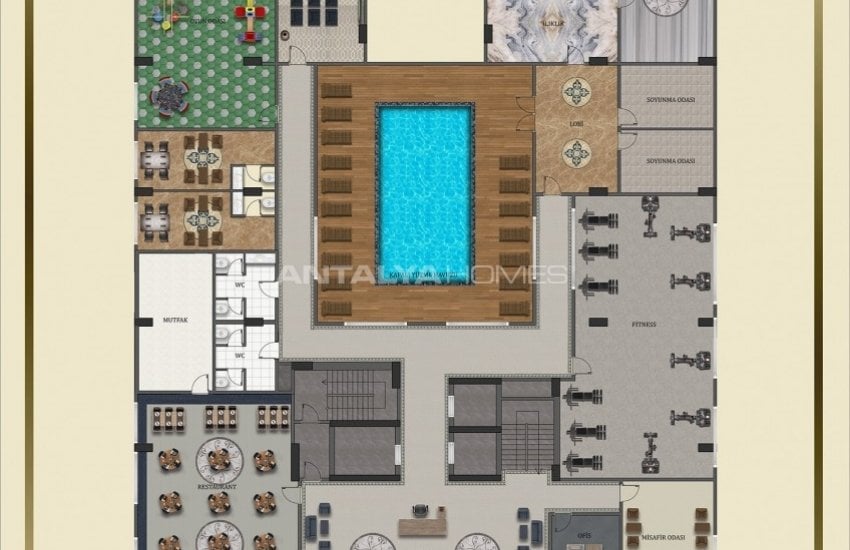 Privileged Real Estate 200 Mt to the Beach in Tosmur Alanya 21