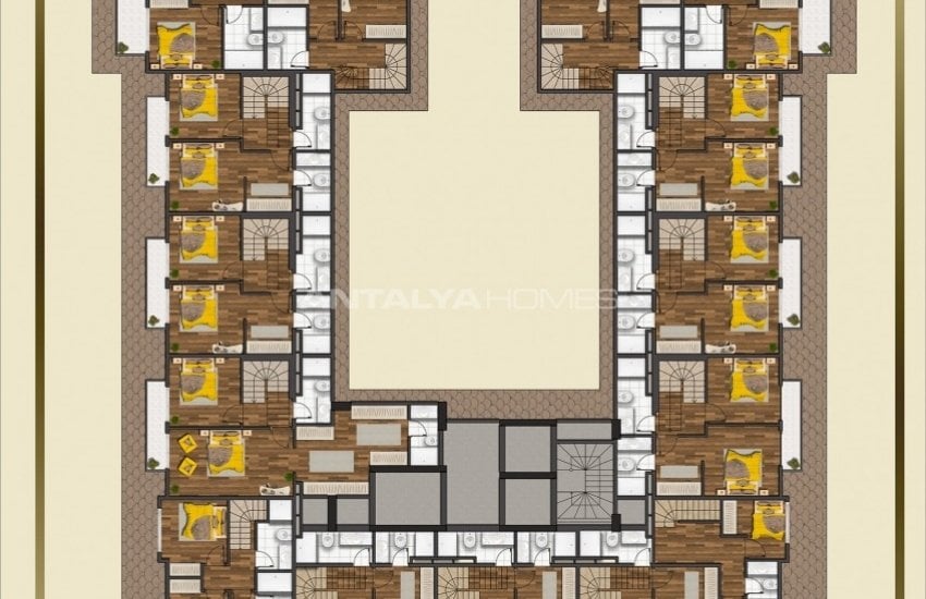 Privileged Real Estate 200 Mt to the Beach in Tosmur Alanya 23