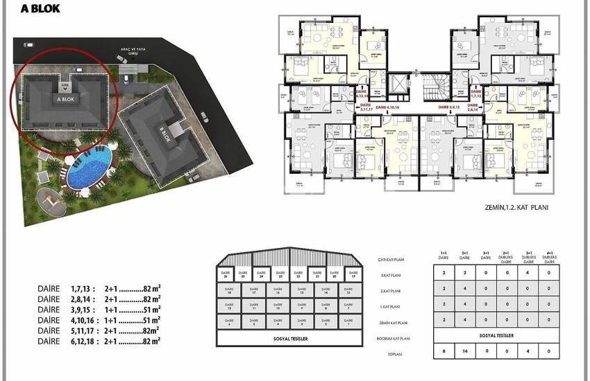 Новые Квартиры в Комплексе с Фитнесом и Сауной в Алании 42