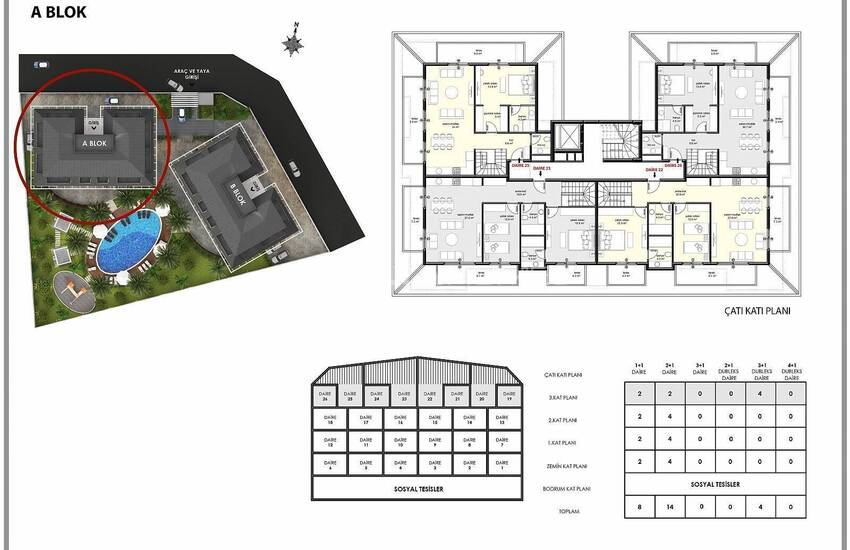 Новые Квартиры в Комплексе с Фитнесом и Сауной в Алании 44